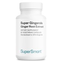 Supersmart - Super Gingerols 400mg por día (High Potency 20% Gingerol) - Extracto de raíz de jengibre Suplemento No. Gluten Libre - 60 cápsulas vegetarianas
