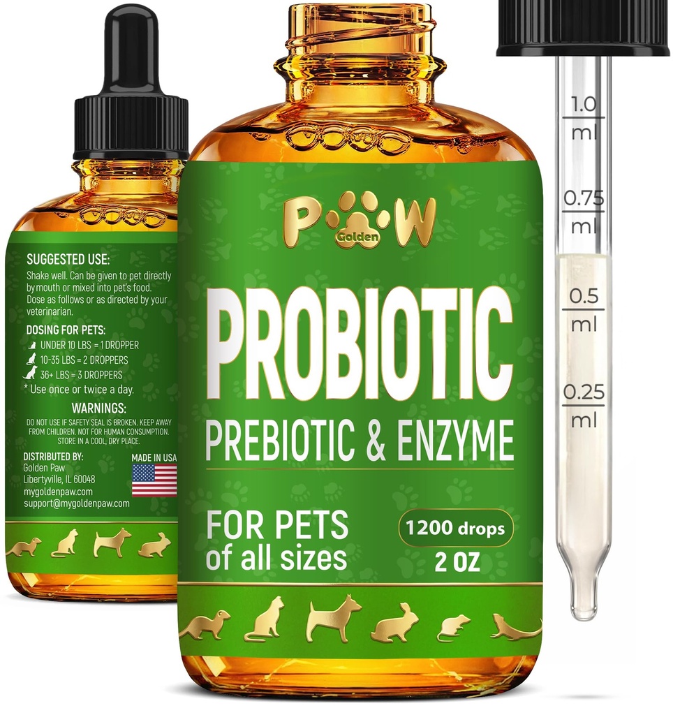 Probióticos líquidos para perros " Cats of All Ages " Perro Probióticos para proporcionar equilibrio de la digestión Silencio prebiótico para la absorción de alimentos armónicos
