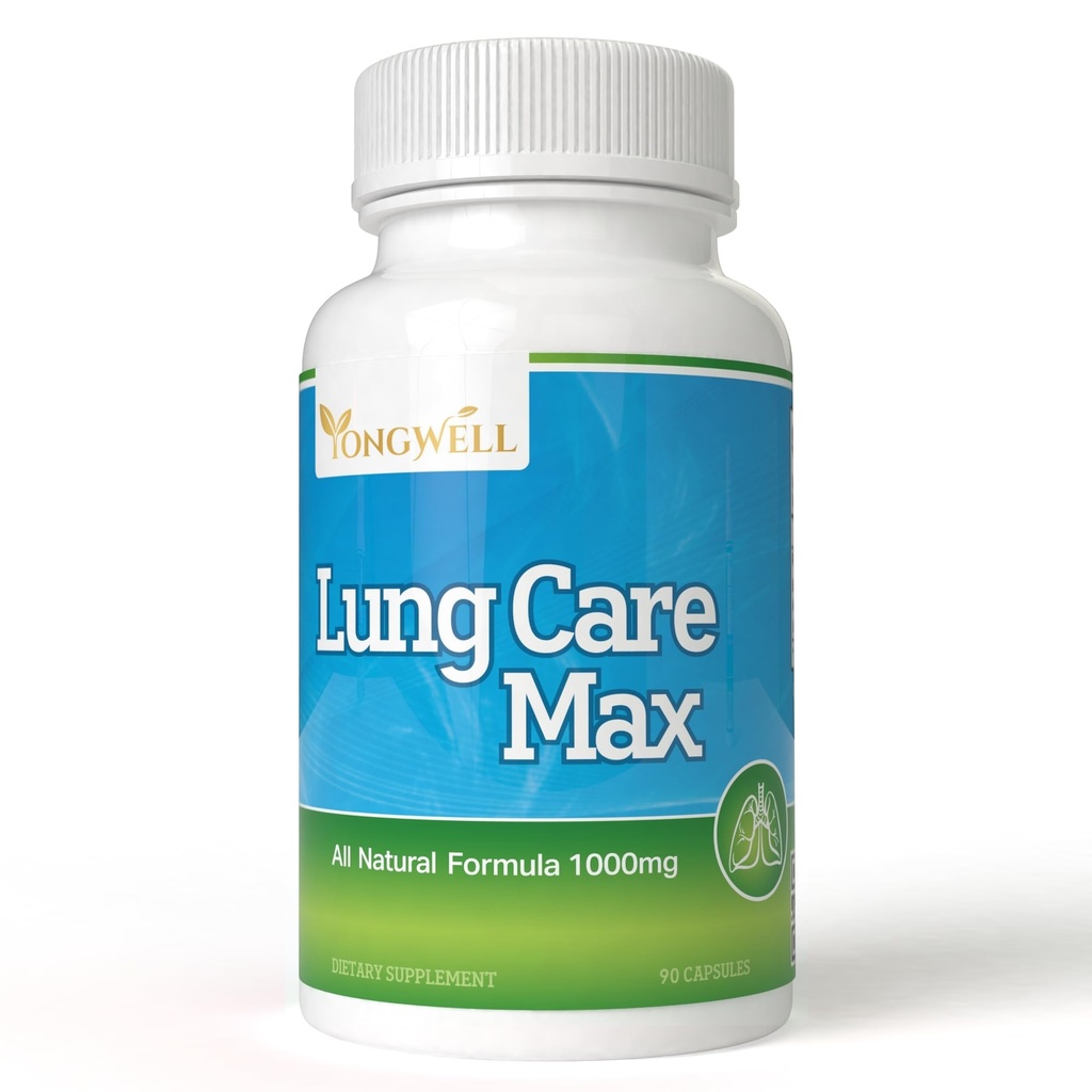 Cuidado de pulmón Max, Fórmula Antioxidante Especial con Ginseng americano, Bee Propolis y Royal Jelly (90 cápsulas)