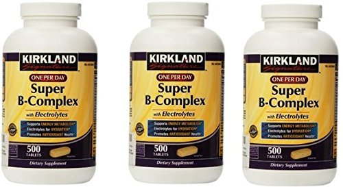 Kirkland Signature One Por día Super B-Complex con electrolitos,500 tabletas