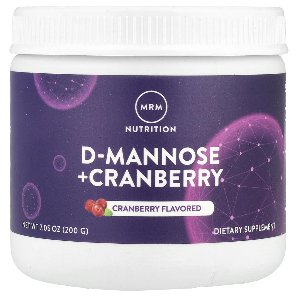 MRM Nutrición D-Mannose + Arándano ← Arándano Flavored Silencio Urinary Tract + Salud de la vejiga Silencio Bajo Azúcar Silencio Gluten Gratis + Vegan Silencio 40 Servimientos