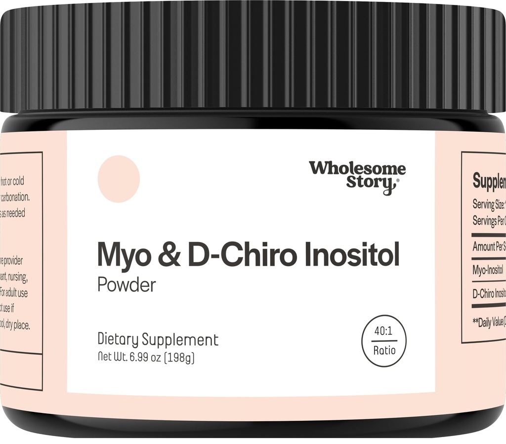 Myo-Inositol &amp; D-Chiro Inositol Suplemento Polvo para Mujeres TENIDO Equilibrio hormonal " Función Ovárica saludable Apoyo  Vitamina B8 ← Gran alternativa a Capsules ← 40:1 Ratio tención 90 Servimientos