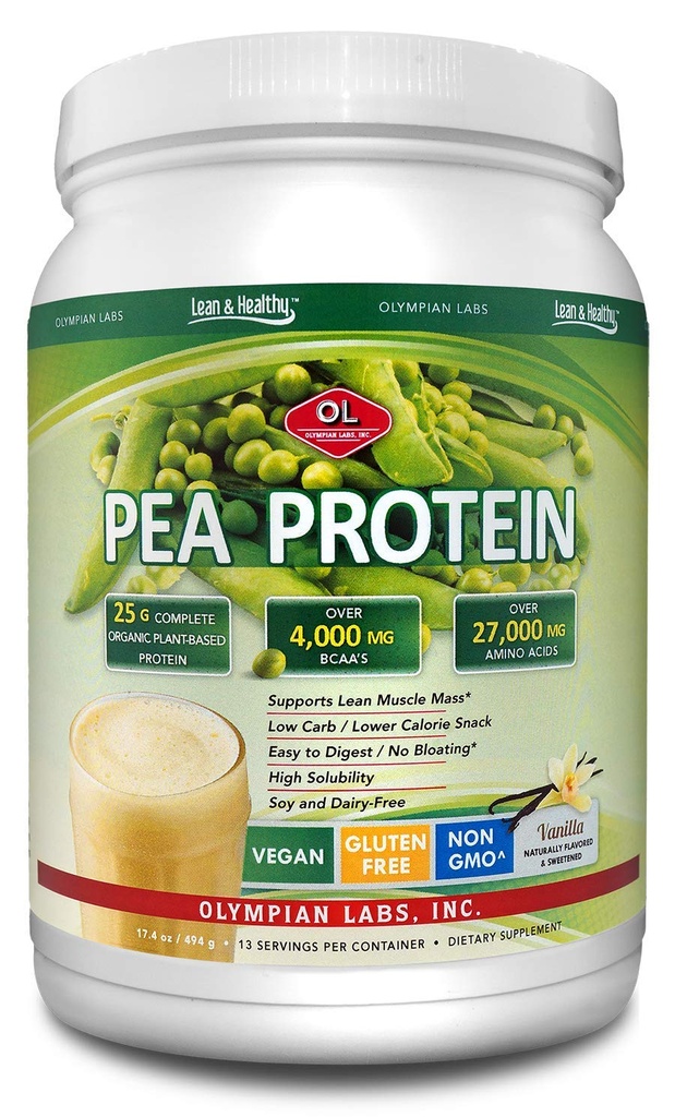 Laboratorios Olímpicos Vanilla Pea Protein, 494 Grams, 13 Servings