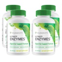 Youngevity Ultimate Enzymes® - Multi Enzymes for Digestion, Gas &amp; Bloating Relief - Betaine HCl, Ox Bile, Pancreatine 10X, Papain 6M, Pepsin 1:3000 (120 cápsulas - 4 Pack)