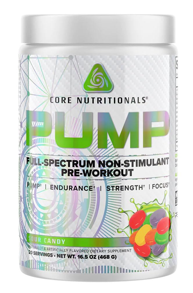 Bomba de Nutrición Core Full-Spectrum Non-Stimulant Pre-Workout, con N03T Nitrate, Peak02, Alpha GPC, para Máximo Bomba, Fuerza y Rendimiento 20 Servings (Caña de Cuatro)