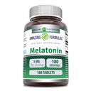 Amazing Fórmulas Melatonin Suplemento TENIDO Desarrollado TENIDO 5 Mg TENRI 180 Tablets Silencio No-GMO TENIDO Gluten Free TEN Made in USA