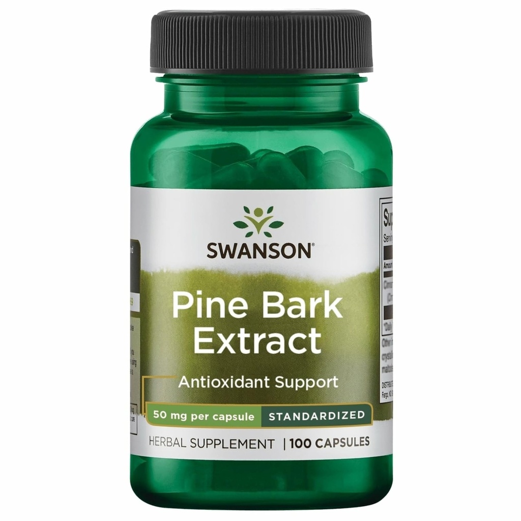 Swanson Pine Bark Extracto 50 Milligrams 100 cápsulas