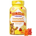 L’il Critters Immune C Daily Gummy Suplemento Vitamina para Niños, para Vitamina C, D y Zinc para Immune Support, Orange, Lemon, Strawberry y Cherry Flavors, 190 Gummies (Packaging May Vary)