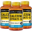 MASON NATURAL Calcium Citrate Plus Vitamina D3, 6 Mes de Suministro, Fortalece Función muscular &amp; Bone Health, 3 Pack