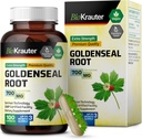 BIO KRAUTER Goldenseal Root Capsule 700 mg - 100 Golden Seal Powder Caps - Respiratory &amp; Digestive Support - Vegan, No Fillers