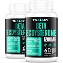 1200MG Beta Ecdysterone Suplemento, 98% Maximum Purity Ecdysterone Suplementos para Lean Muscle Mass, Athletic Performance & Strength, 120 cápsulas