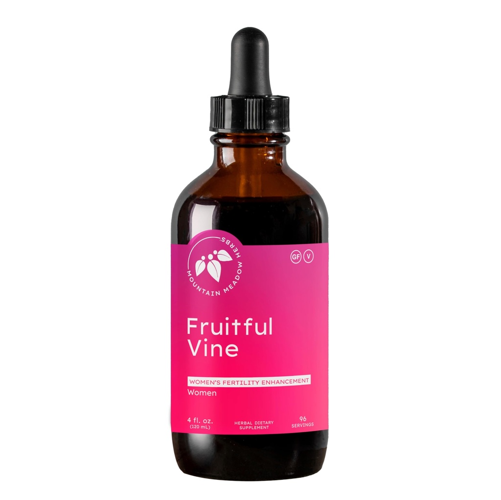 Herbs de prado de montaña Viña Fruta - Apoyo a la Salud Hormonal y Reproductiva para Mujeres, Dong Quai, Chaste Tree y Herbal Blend para Fertilidad y Equilibrio Ciclo, 4oz