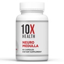 10X Health Neuro Medulla Brain Supplement - Nootropics Brain Support Supplement for Brain, Memory and Focus - Memory Supplements with Vitamin B1 &amp; B3, Zinc, Ginkgo Biloba &amp; Más - 60 cápsulas