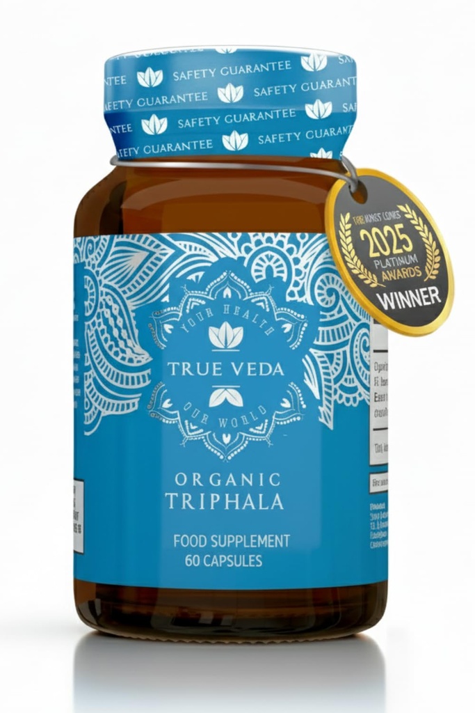 Triphala Capsules – USDA Orgánica Certificada Silencio Vegan Triphala Tablets ← 100% Natural Herbal Triphala Guggulu Suplemento Silencio Natural Fusión Extracto Potencia ← Ayurveda Silencio 60 Caps  Trifala Churna