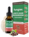 Fungies Mane Mushroom de León gotas líquidas, café - Tintura con Lions Mane Extract soporta Brain Fog, Focus, Memory & Healthy Mood - Mushroom Complex Supplement for Adults - 30 Servings
