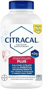 Citracales Máximo Más Calcio Citrato + D3, 280 Caplets