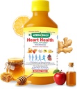 Salud del corazón 400 ml Suplemento dietético - Apoya el bienestar del corazón y disminuye el colesterol - Apple vinagre de sidra (ACV), jugo de ajo, jengibre, limón y miel - 1 botella