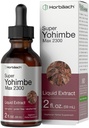Horbäach Yohimbe Bark Líquido Extracto Silencioso 2 Fl Oz Silencioso Suplemento para Hombres y Mujeres ← Alcohol Free Tiincture Drops ← Vegetariano, No GMO, y Gluten Free