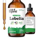 Wild &amp; Organic Lobelia Tincture - Lung Detox and Cleanse - Liquid Lobelia Herb Supplement - Vegan, Sugar &amp; Alcohol-Free Leaf Extract Drops - 4 fl oz