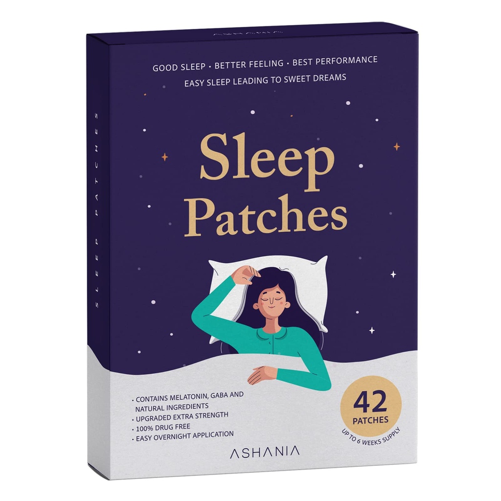 Patches de sueño, parches de sueño para adultos, juego de parches de sueño actualizado, fácil de aplicar y cómodo, ingredientes premium, para hombres y mujeres (42 cuenta (Pack of 1))