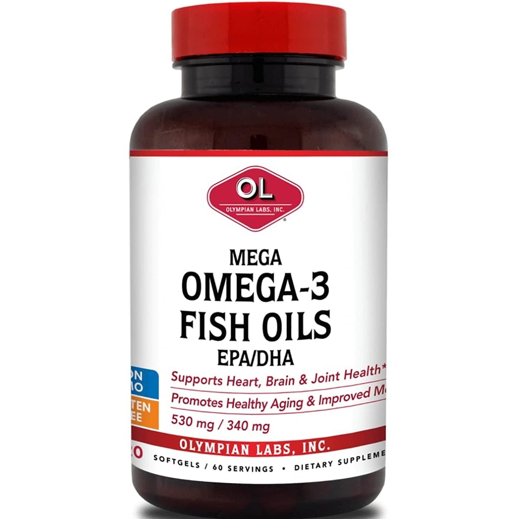 Laboratorios Olímpicos Mega Omega 3 aceites de pescado, 60 sevings,3148