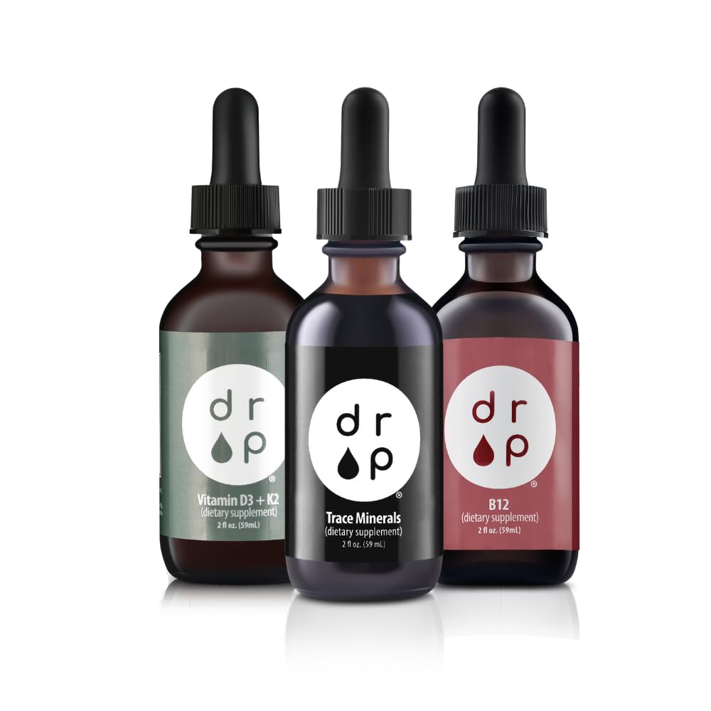 Suplementos de gotas de electrolitos orgánicos, gotas de vitamina D3+K2 y gotas de líquido de vitamina B12