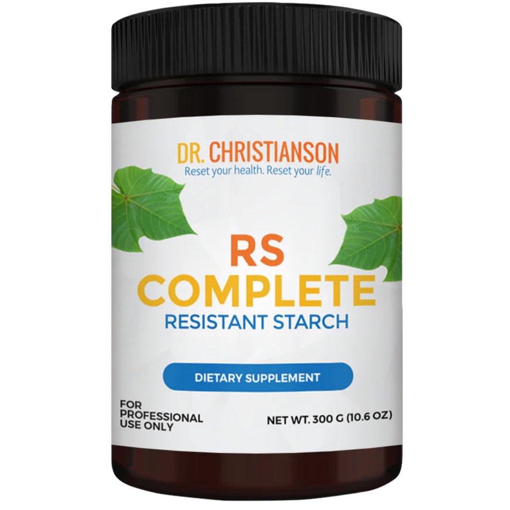 Dr. Christianson RS Complete - Resistant Starch Powder with Organic Green Banana Flour - Non-GMO + Dairy-Free Fiber Powder Suplemento - The Metabolism Reset Diet (30 Servings / 300g)