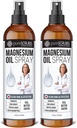 Puro aceite de magnesio tópico, absorción ultra rápida para una mejor salud, puro Zechstein Brine - (2 Bottle Value Pack)