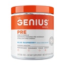 The Genius Brand Genius Pre - Clean Pre-Workout Powder for Energy, Focus &amp; Fitness Support - No Artificial Flavors, Preservatives, or Proprietary Blends - Non-GMO - 20 Servings - Blue Raspberry