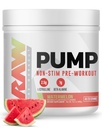 Bomba RAW Stim Free Pre Workout (Watermelon) - No estimulante Pre Workout Suplemento Powder Nitric Oxide Booster - Pre Workout Suplementos Bebida para Durante el entrenamiento - 40 Servimientos