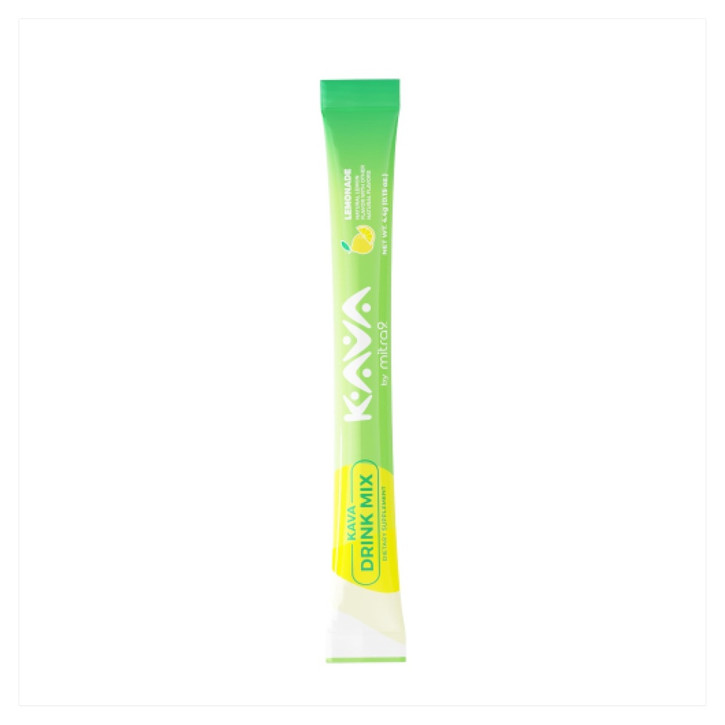 Mitra9 Kava Powder RelaxPak - Lemonade Kava Extract Powder Packets ← Mood Enhancer Silencio basado en plantas promueve la calma natural y la claridad ← Easy Open Single-Serving Stick (5)
