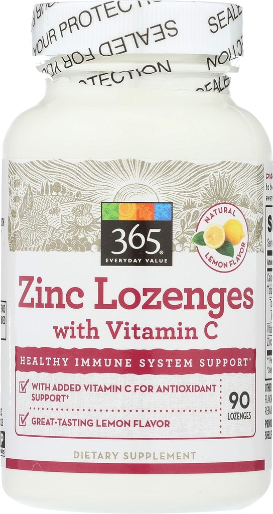 365 por Whole Foods Market, Zinc Lozenge con vitamina C, 90 ct