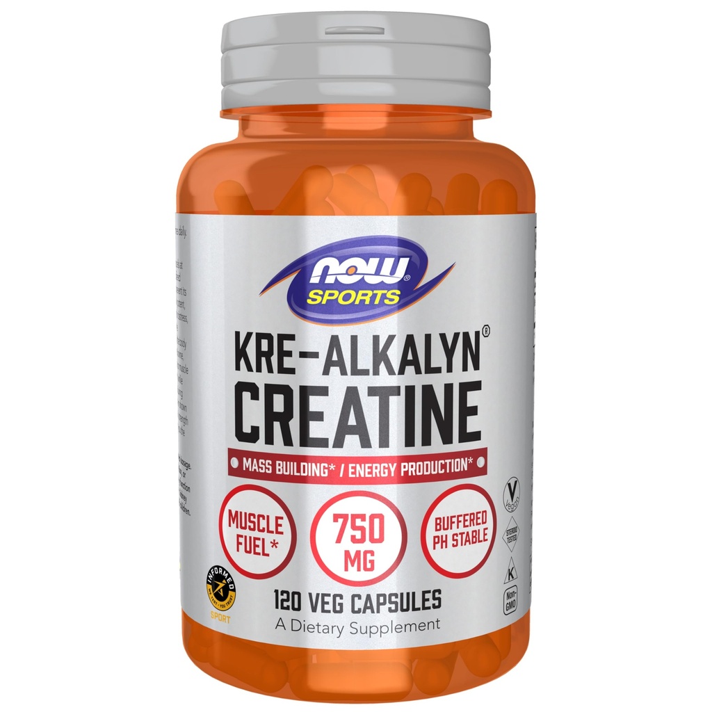 AHORA Foods Sports Nutrition, Kre-Alkalyn Creatine 750 mg, Mass Building*/Energy Production*, 120 Veg Capsules