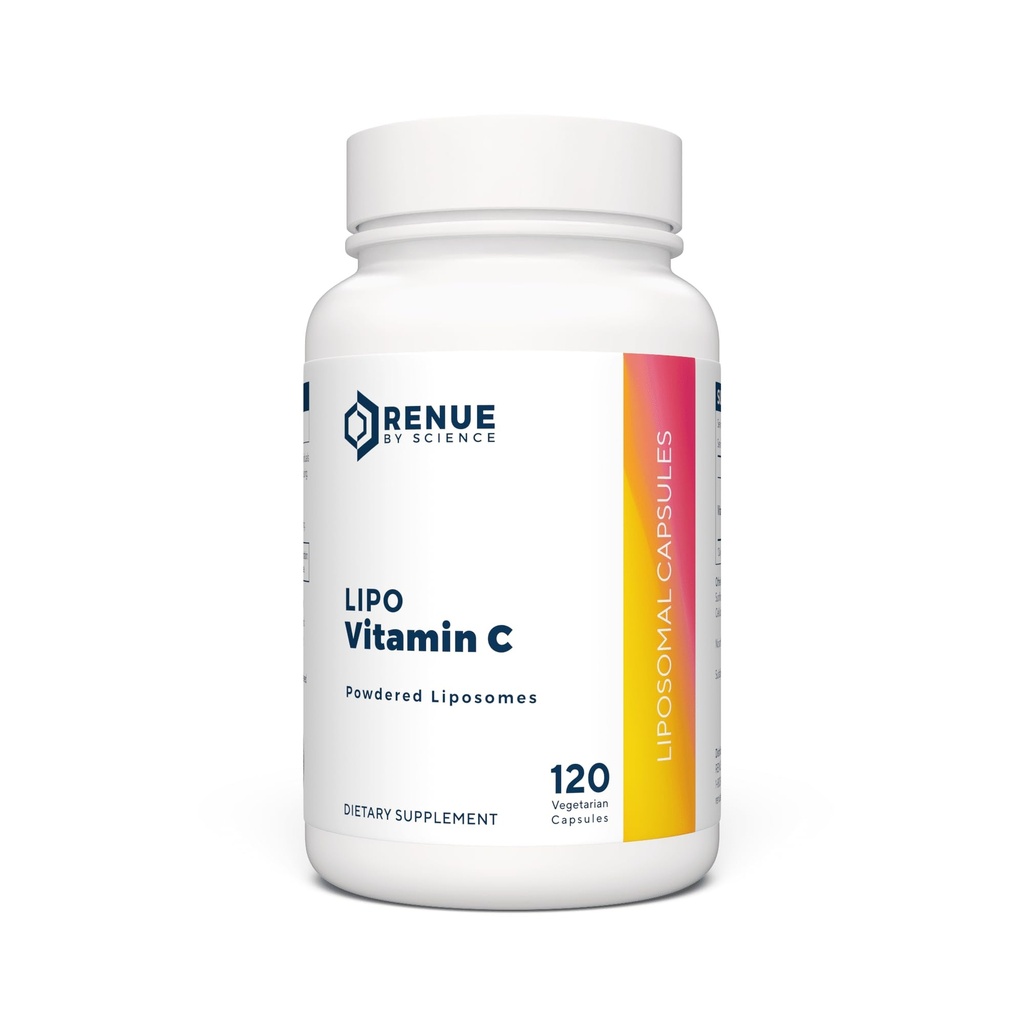 Renue By Science Vitamin C ← High Strength Liposomal Vitamina C Suplemento  120 Vitamina C Capsules - 500mg VIT C per Serving ← Non-GMO &amp; Allergen Free ← Hecho en los Estados Unidos