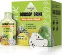 GREENPEOPLE Soursop " Acerola Liquid Supplement Drink, Soursop Bitters Liquid, Immune Boosting Vitamin C Drink, Fast Absorption, Vegan, Non-GMO, 10 Packets