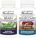 Host Defense Bundle con MycoBotanicals Brain* Capsules, 60 Conde &amp; MycoBotanicals Stress Decompress* Capsules, 60 Conde - Soporte Memoria & Focus - Soporte Relajación*