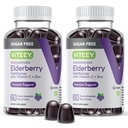 VITEEY Sambucus Elderberry Gummies for Adults &amp; Teens + Zinc &amp; Vitamina C - Sugar Gratis - Immune Support &amp; Booster Herbal Suplemento - Vegan, Gluten Gratis, Gelatin Free, GMO Gratis, Chewable Berry Flavored