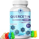 Quercetina Gummies - Quercetina con bromelaina Vitamina C + Zinc Vitamina D3 – Quercetina Chewable 900mg Suplementos - Quercetina para niños y adultos (1)