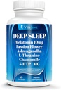 18-in-1 Melatonina10 mg , Suplemento natural de sueño profundo para adultos, no-ábito formando, Ashwagandha, L-Theanine, Magnesio, manzanilla, 5-HTP, No GMO