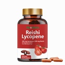 Licopene Capsules, Natural Lycopene 200mg con Reishi Ecológico Mushroom 200mg Suplemento para la salud de próstata y soporte inmunológico - Gluten-Free, No GMO, 60 cápsulas (1 Pack)