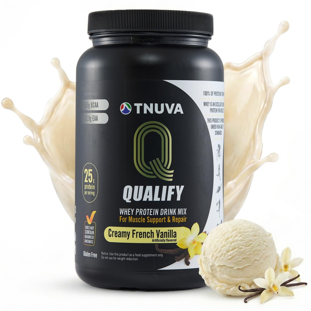 Powder de vainilla francesa. 25g Protein Shake Powder para la recuperación posterior del entrenamiento, Smoothie & Baking. Gluten " Sugar Free, Highly Kosher, Amino Acids (5.5g BCAA, 2.7g Leucine), 23 Servings