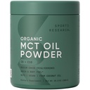 Sports Research Organic MCT Oil Powder - Keto & Vegan MCTs C8, C10 de Coconuts - Fatty Acid Brain & Body Fuel, Non-GMO & Gluten Free - Unflavored, Perfect in Coffee, Tea &amp; Protein Shakes - 10.6 oz