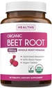 USDA Organic Beet Root Powder (60 Tablets) 1350mg Beets Por Serving with Black Pepper for Extra Absorption - Super Antioxidant and Nitrate Supplement for Athletic Performance and Stamina- No Capsules