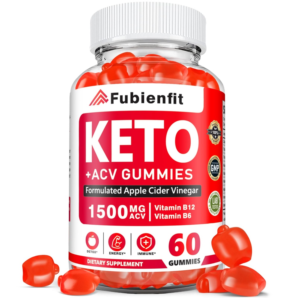 Keto ACV Gummies for Women - Apple Cider Vinegar Gummies with Mother, B Vitamins, Pomegranate &amp; Beet Root - Metabolismo, Vegan, Sin azúcar, 60 Ct