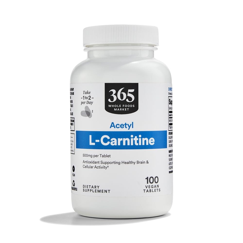 Mercado completo de alimentos, Acetyl L-Carnitine 500mg, 100 ct