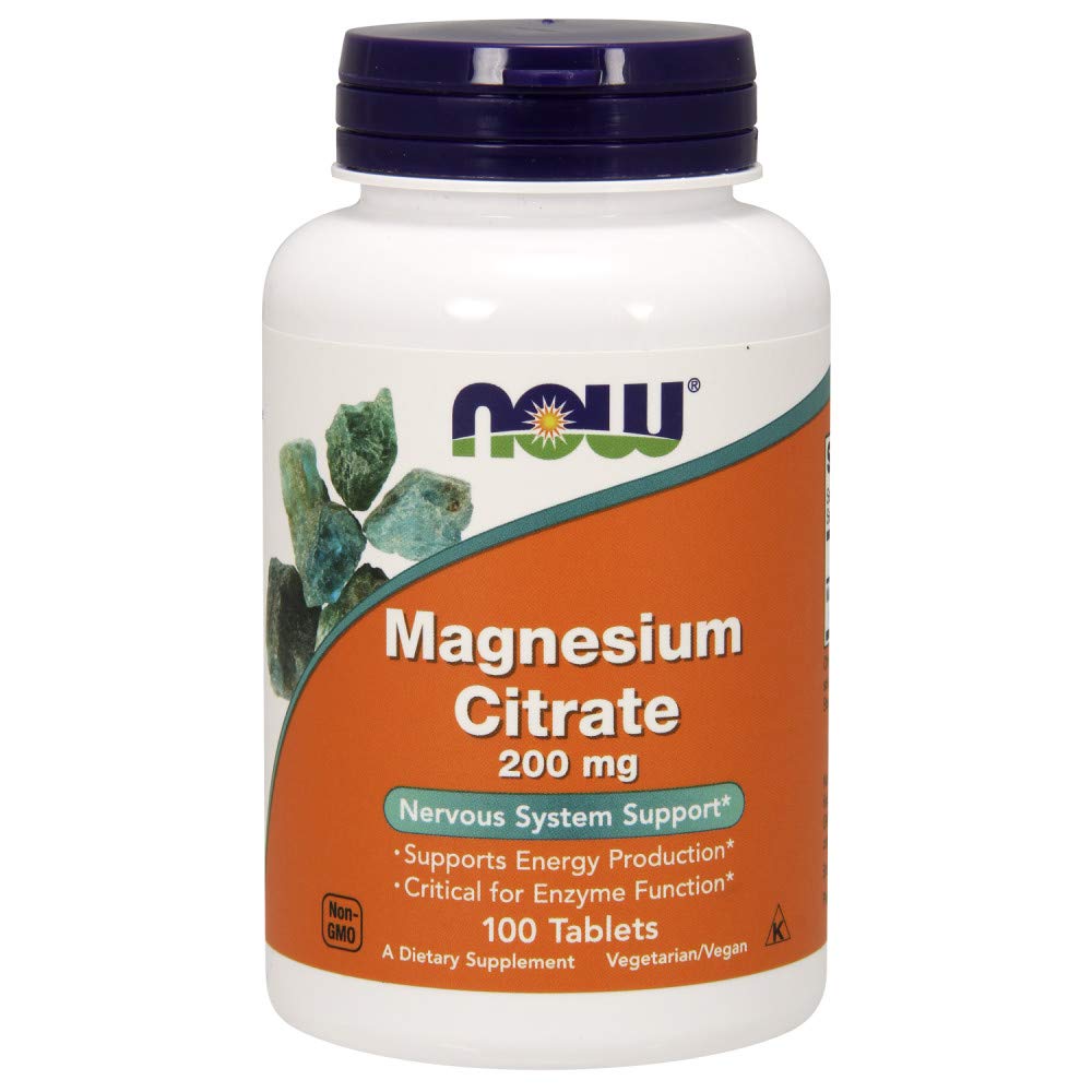 AHORA Alimentos Citrato de magnesio 200 mg Tabs, 100 Conde (Pack of 1)