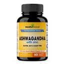 SANDHUHERBALS Sandhu Herbals Ashwagandha Suplemento Silencio 60 Orgánica 4 en 1 Capsules, 1 Mes de Suministro Silencioso con Zinc, Black Pepper y Holy Basil Extract ← Apoyos Immune Health ← Non-GMO