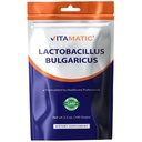 Vitamatic Lactobacillus Bulgaricus Probiotic Powder - Asistencia sanitaria digestiva - 100 Gram (3.5 OZ) - 100 Servimientos