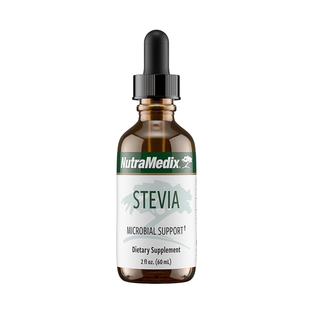 NutraMedix Sweet Leaf Stevia Liquid Drops - Sugar Free Sweetener from Pure Stevia Leaf Extract for Microbial Support - Low Carb, No Añadido Sugar (2 oz / 60 ml)
