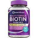 Recetas del médico Biotina 10.000 mcg, Crecimiento del cabello, Esquí saludable " uñas, Metabolismo energético, Biotina vegetariana-final, con aceite de coco, No GMO, Suministro de 3 meses, 90 Softgeles vegetarianos